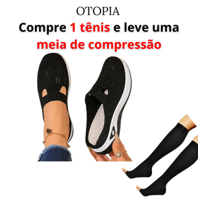 Tênis Alívio Imediato + Meias de Compressão 3/4 20-30 mmhg