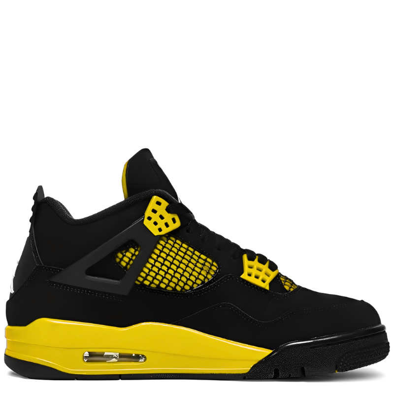 Nike Air Jordan  4 Retro "Thunder Black Gold Yellow"