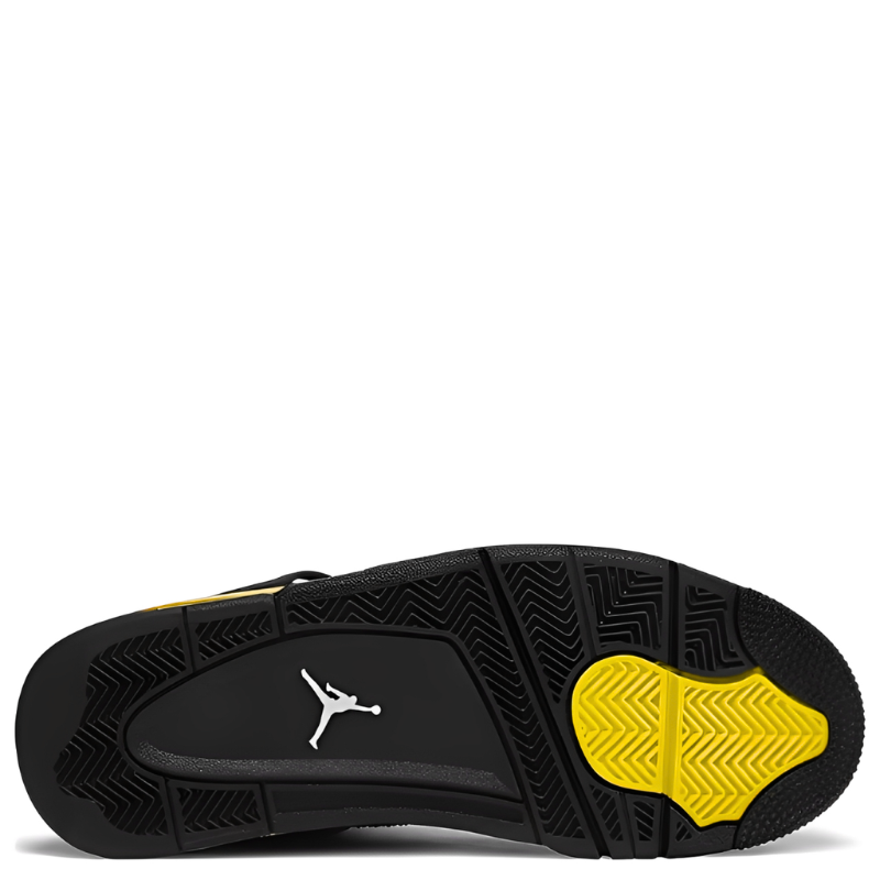 Nike Air Jordan  4 Retro "Thunder Black Gold Yellow"