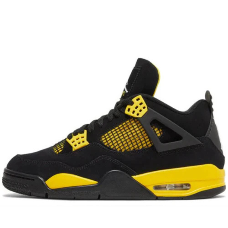 Nike Air Jordan  4 Retro "Thunder Black Gold Yellow"