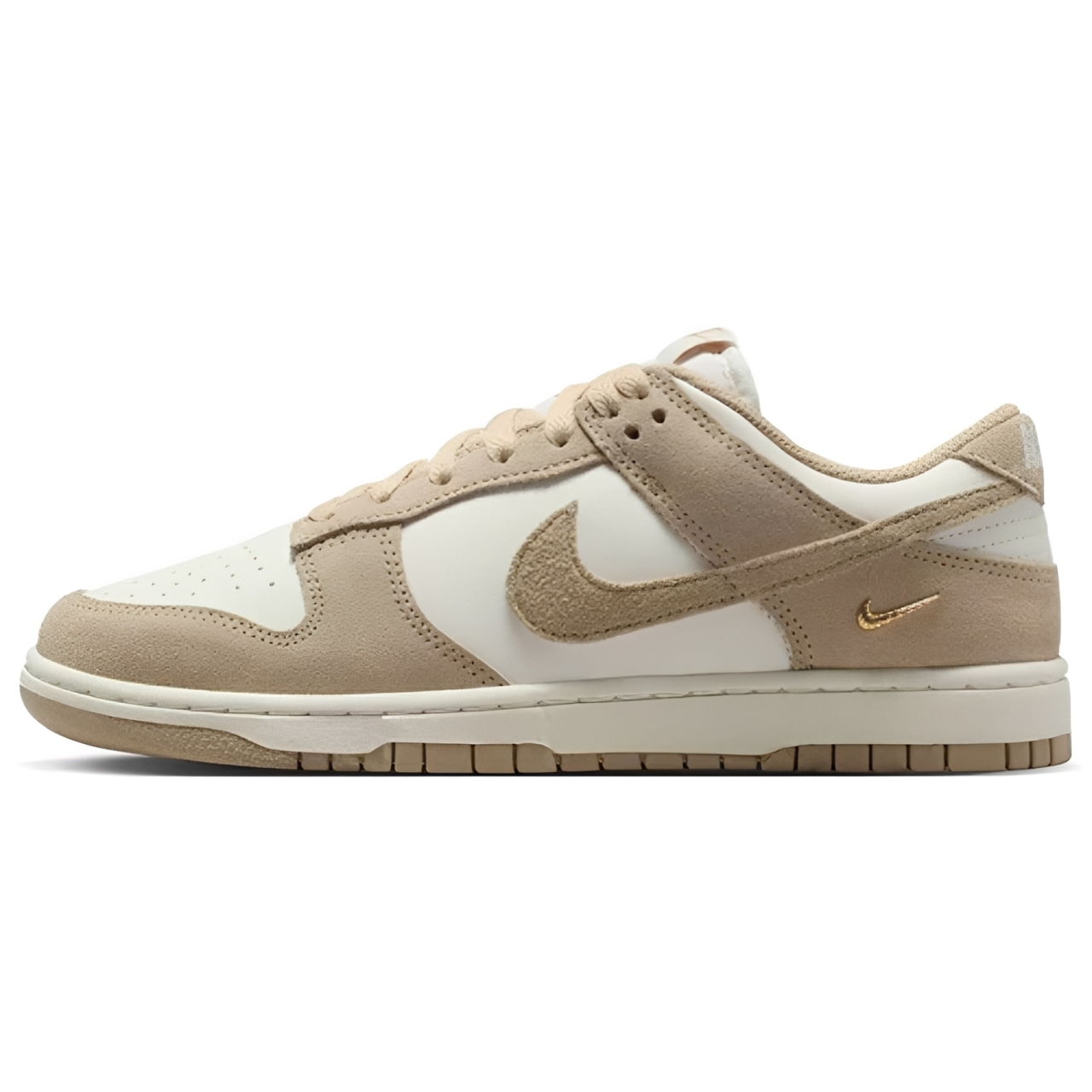 Nike Dunk Low Mini Swoosh "White Beige"