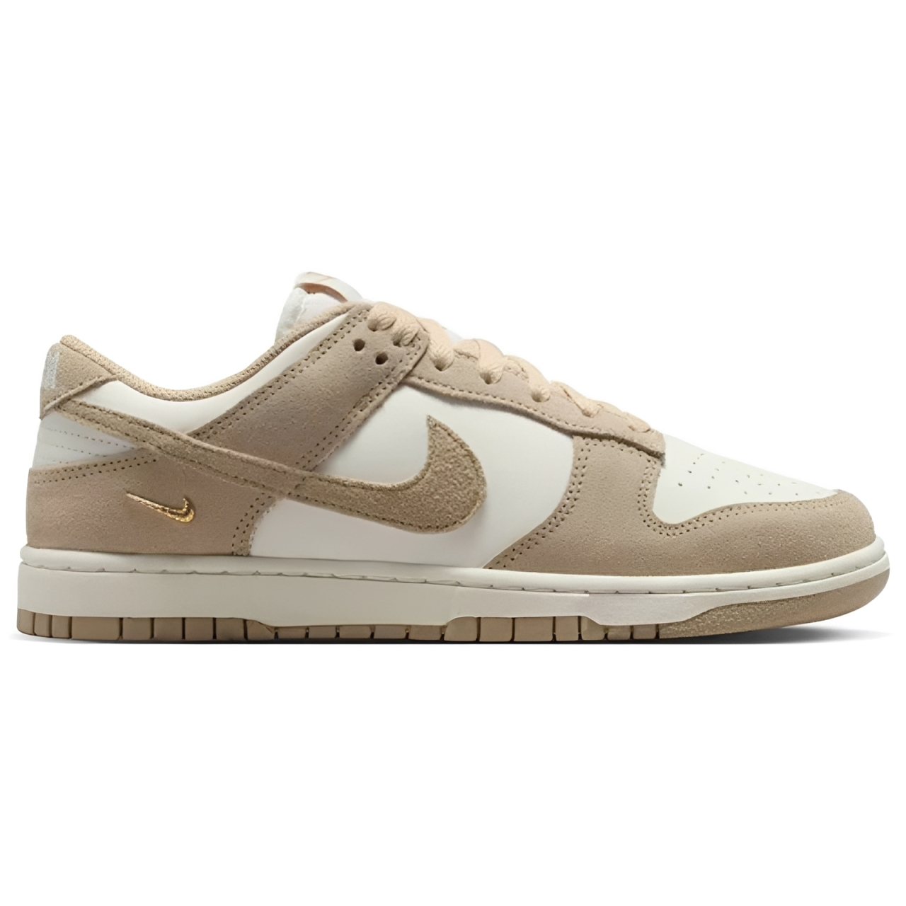 Nike Dunk Low Mini Swoosh "White Beige"