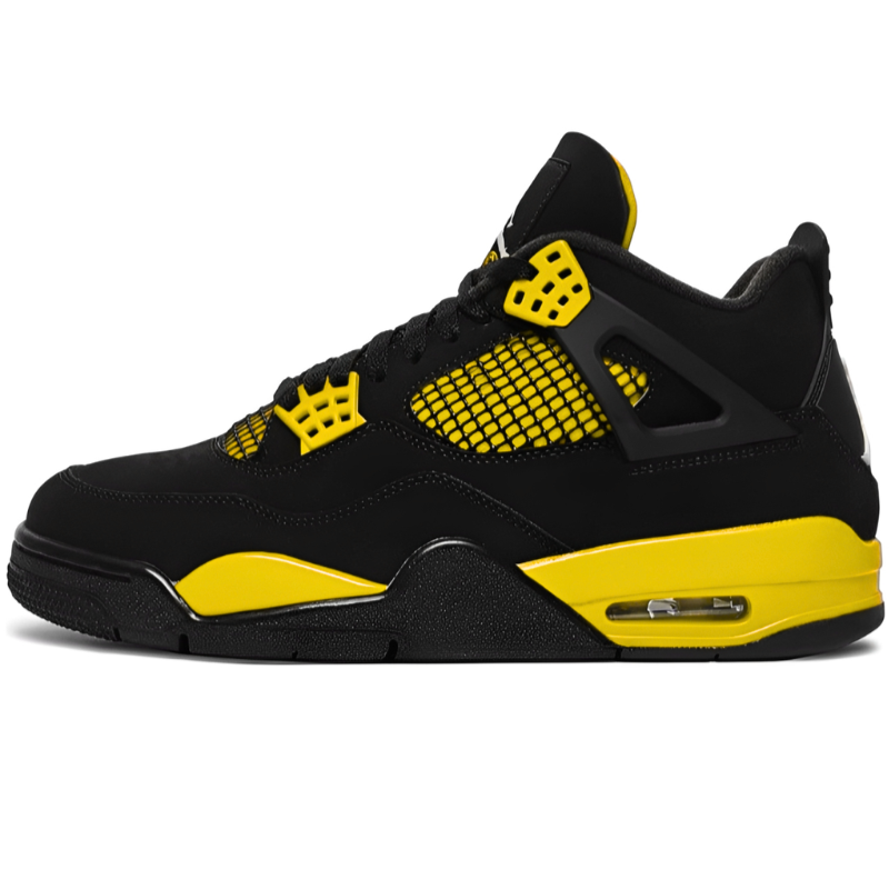 Nike Air Jordan  4 Retro "Thunder Black Gold Yellow"