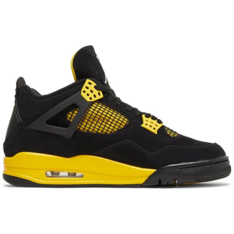 Nike Air Jordan  4 Retro "Thunder Black Gold Yellow"