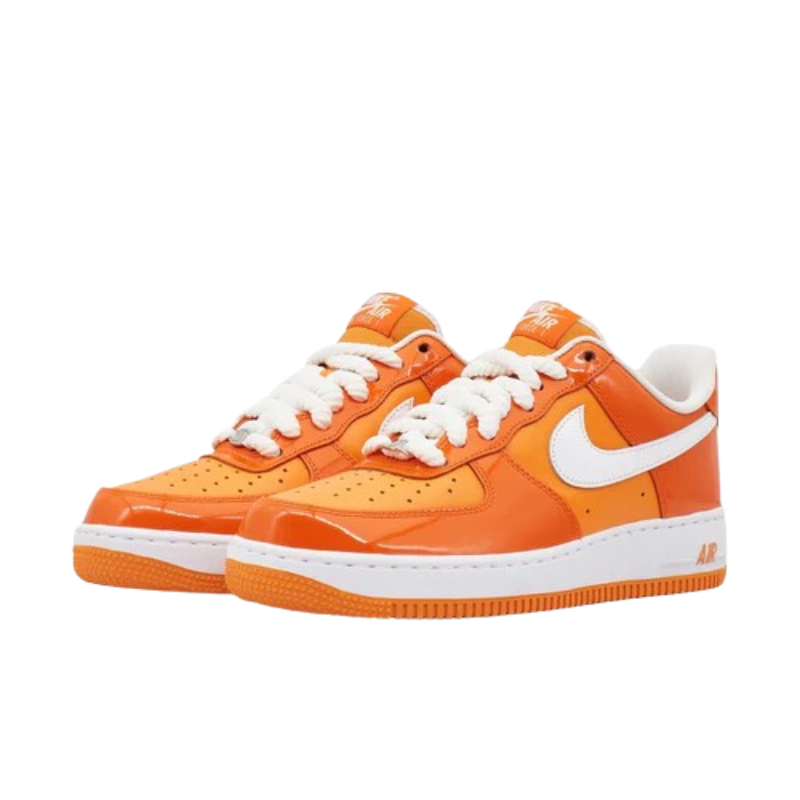 Nike Air Force 1 Low Patent Leather – Orange/White