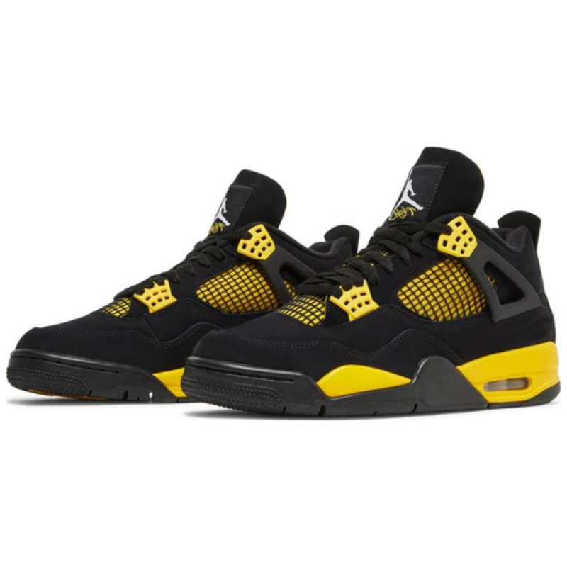 Nike Air Jordan  4 Retro "Thunder Black Gold Yellow"