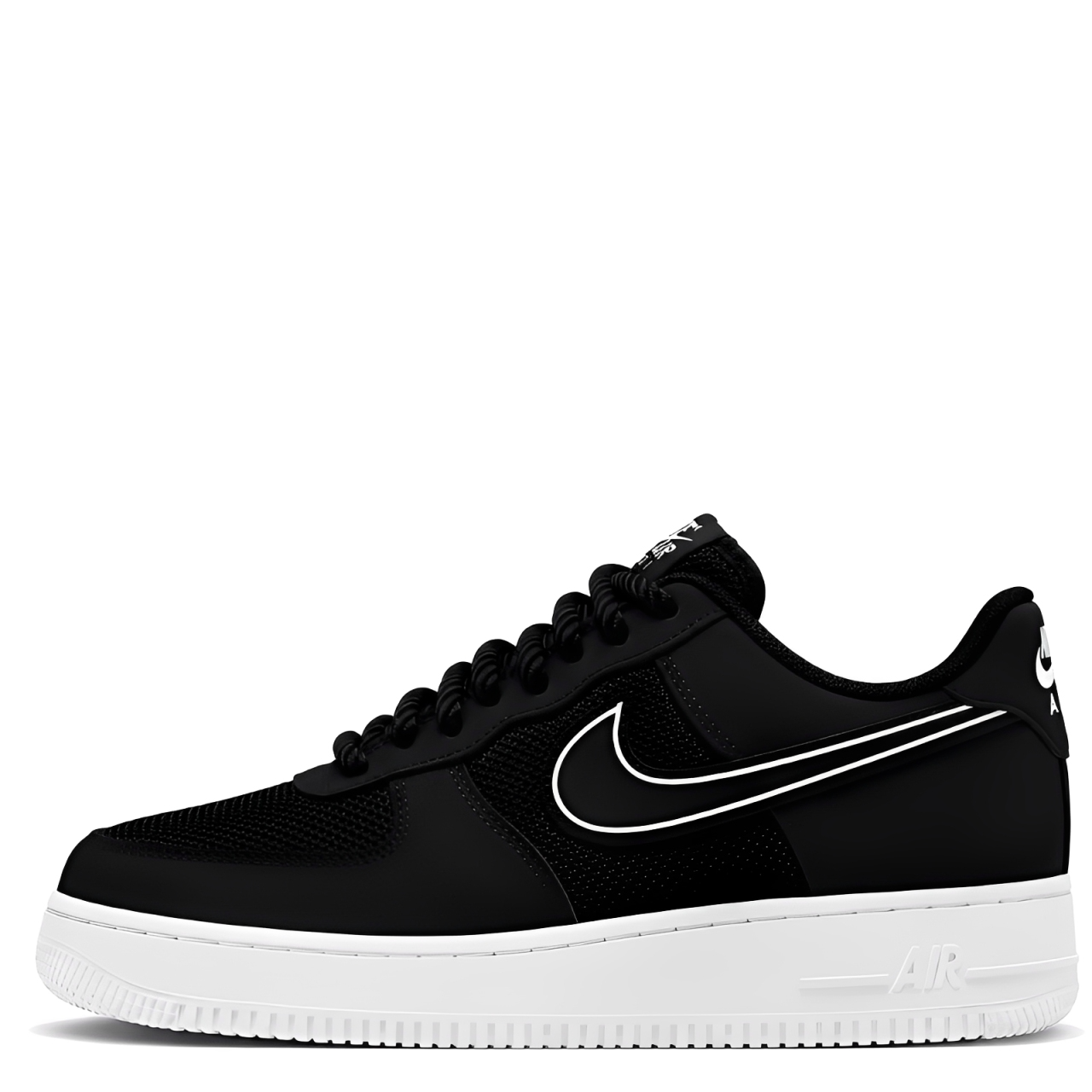 Nike AirForce 1 GS "Black White"